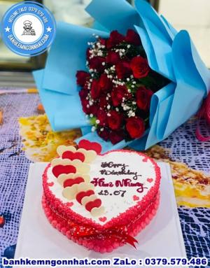 Combo Bánh Kem Và Hoa Tươi 55